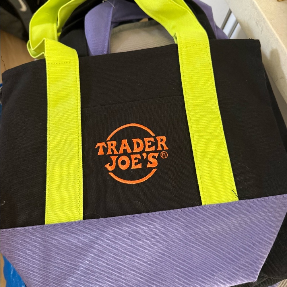 Trader Joe's Black and Purple Mini Bag